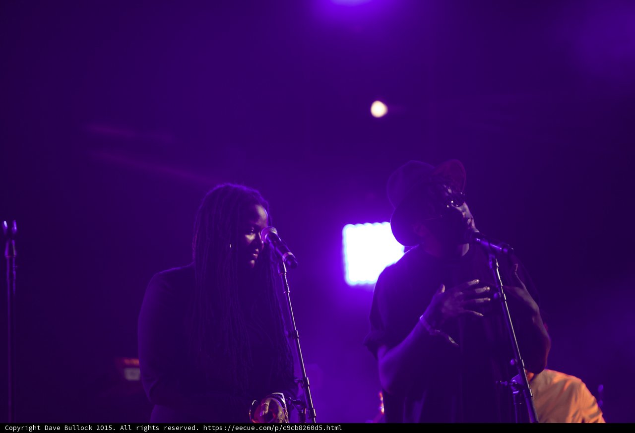 Solange Band Vocalist Dreadlocks Hat Singing Bassist LED Panel Purple