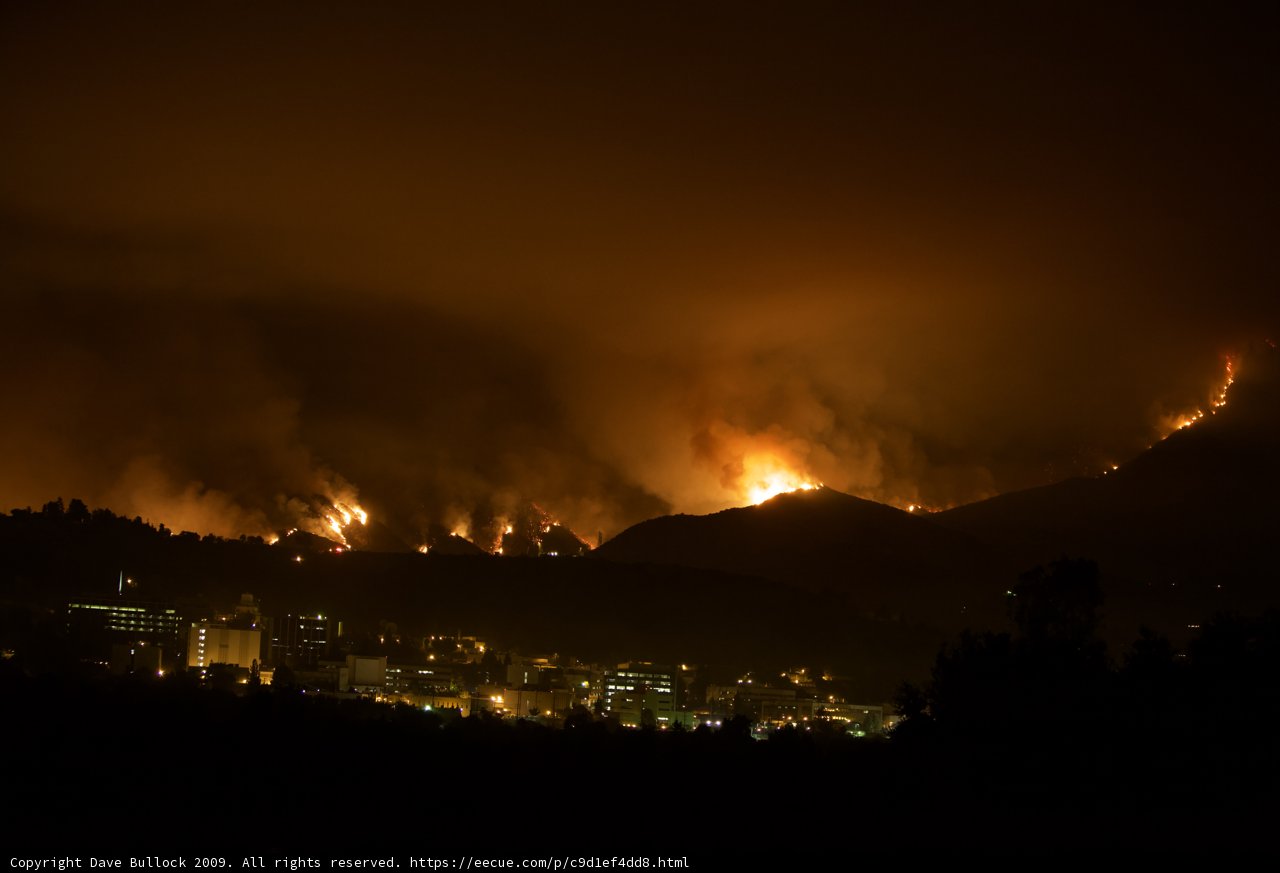 View From the Hill: Flames Consume the City