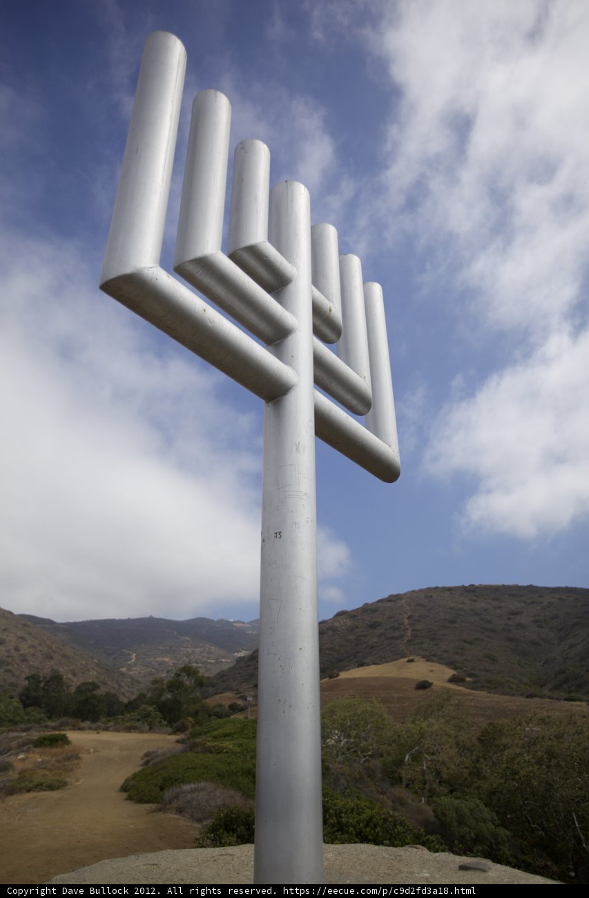 Majestic Metal Menorah on the Hilltop