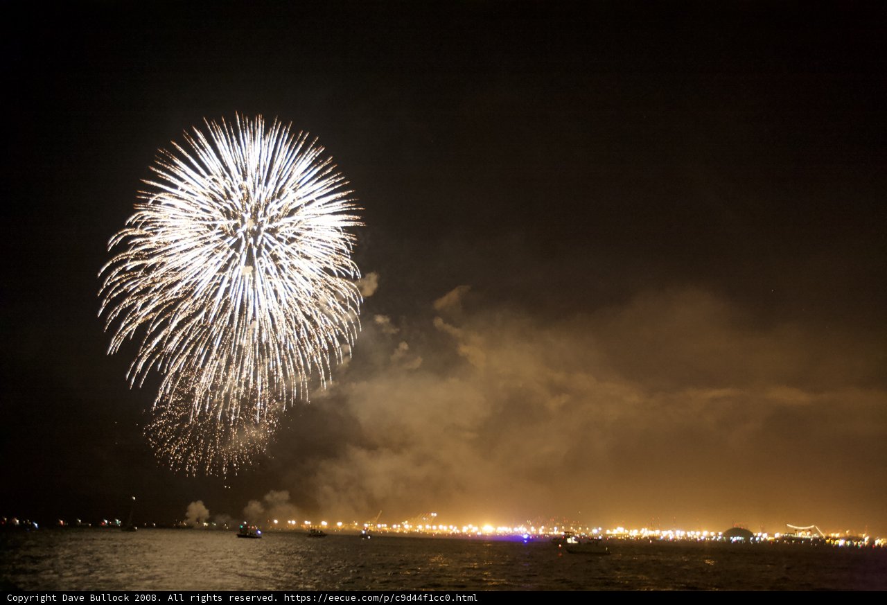 Spectacular Fourth of July Fireworks Display by the Water