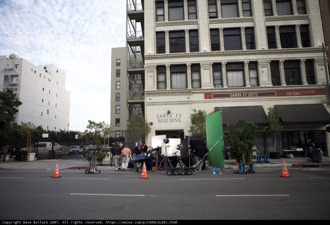 Green Screen set up in urban area