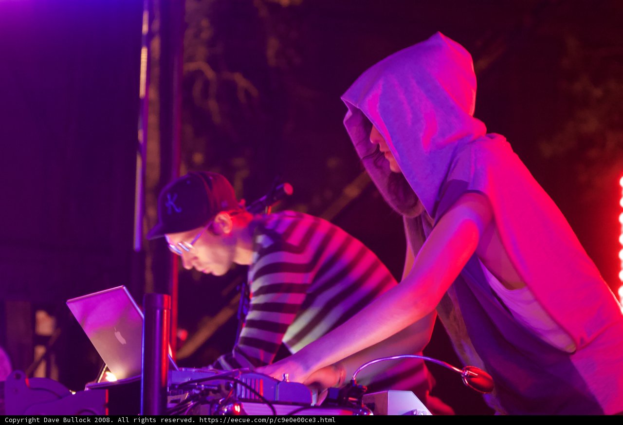 DJ Duo on Stage with Laptops
