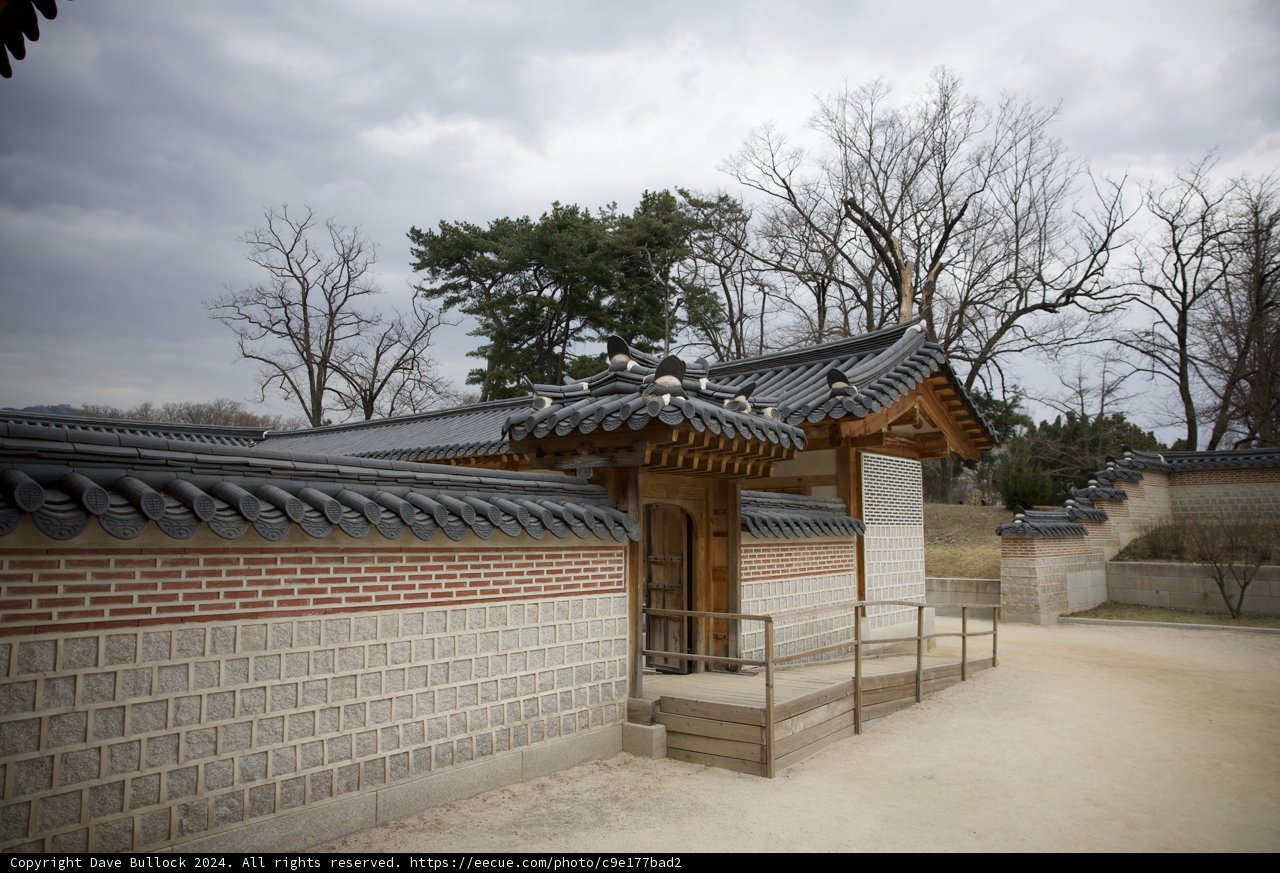 Pensive Pathway to a Korean Temple