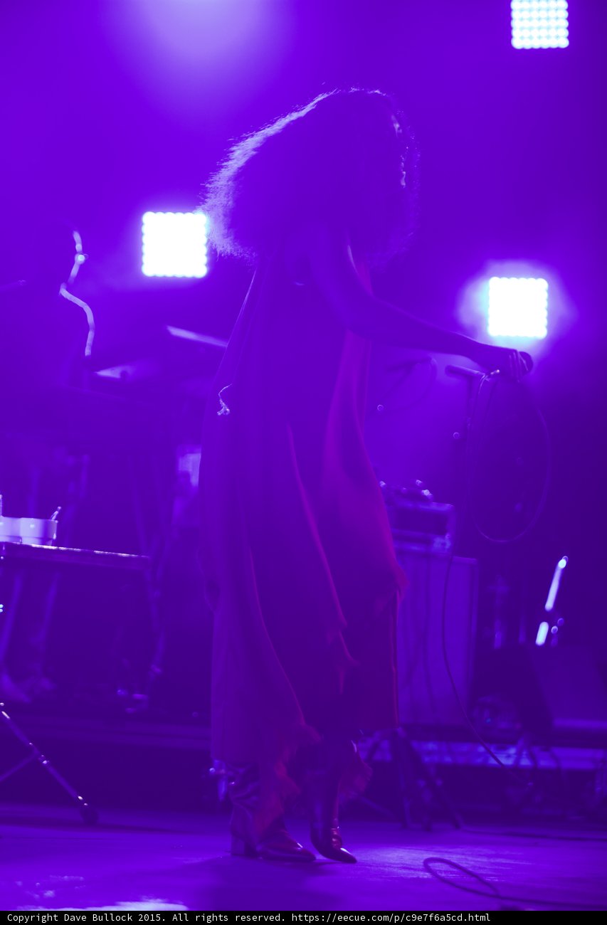 Solange Silhouette Head Back Purple Haze Cube Lights