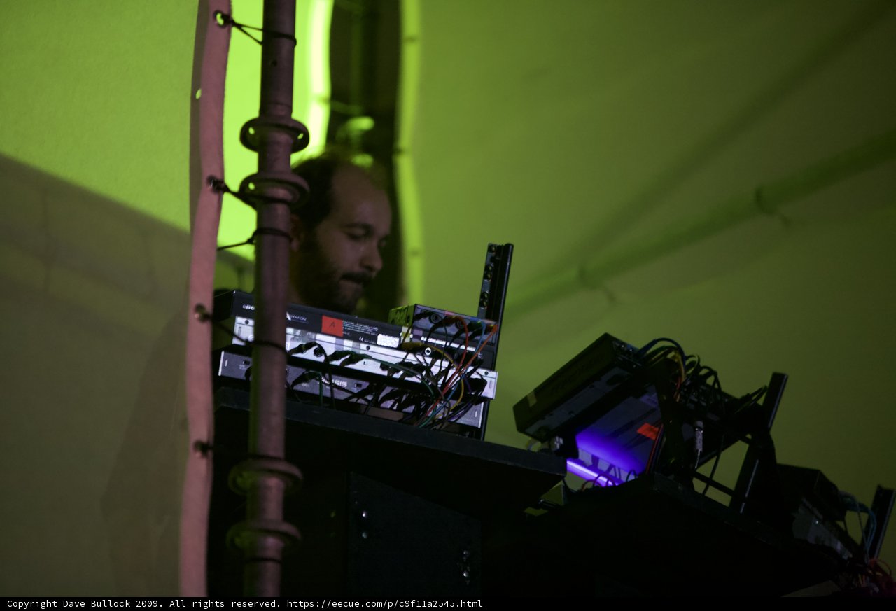 Étienne de Crécy spinning tunes in the Coachella tent