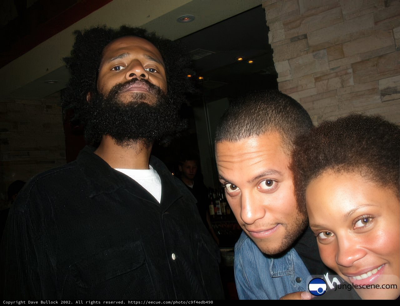Group Portrait of Three Friends with Photobombers
