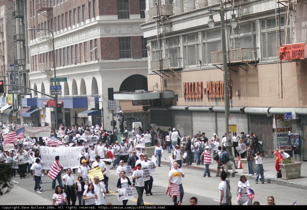 American Flag Parade in the City