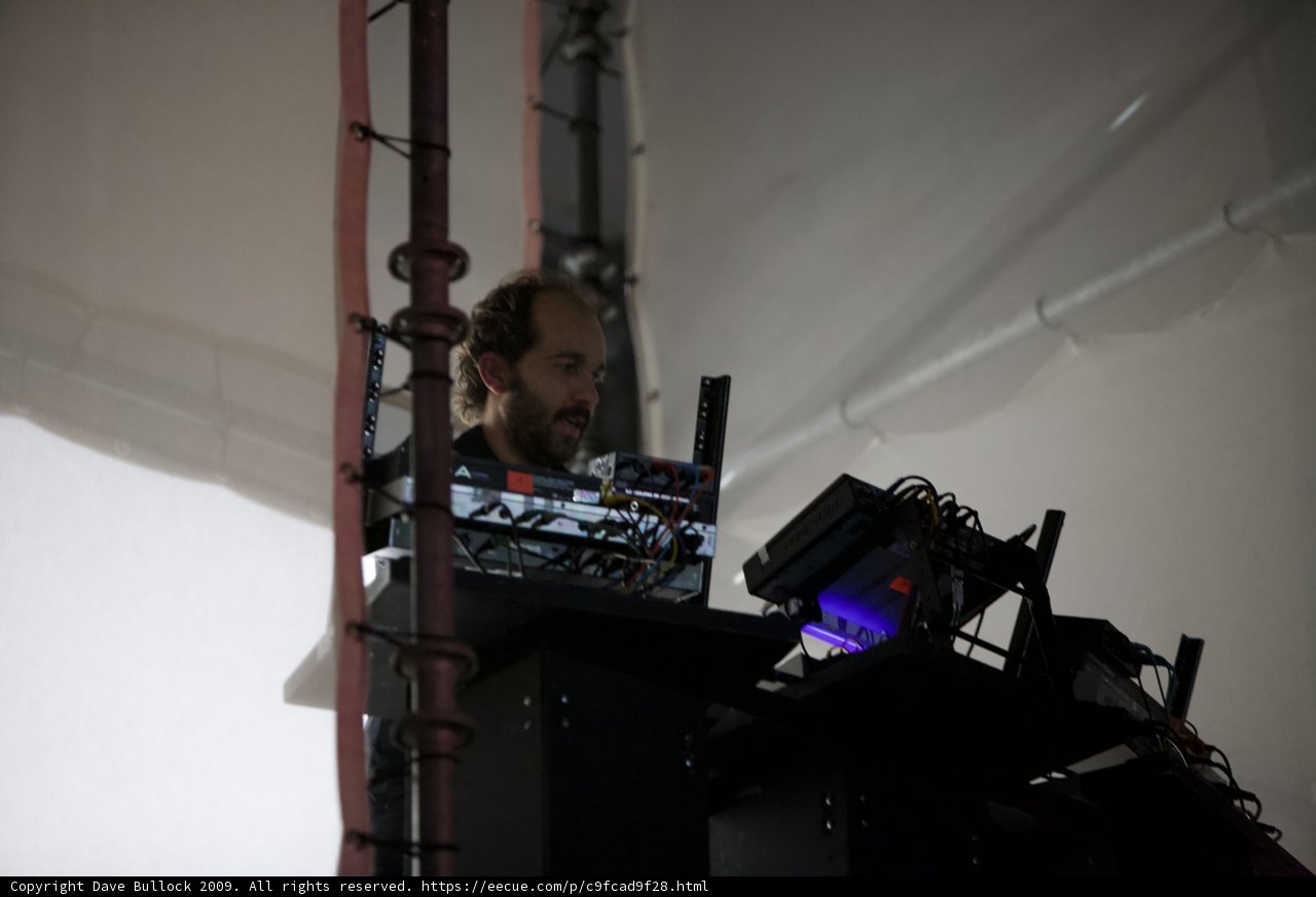 Étienne de Crécy Working on His Set at Coachella