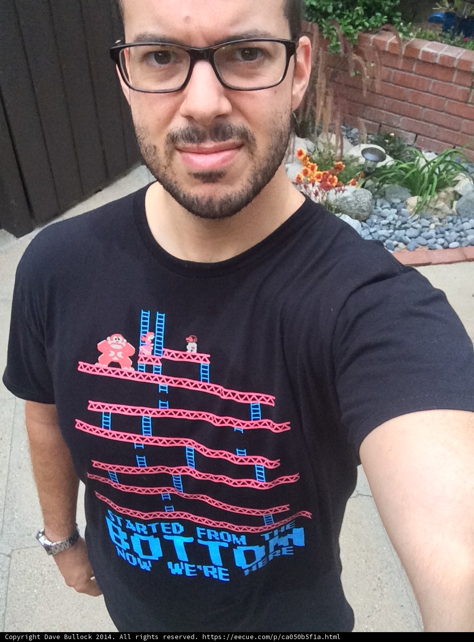 Dave B's Glasses and Black T-Shirt