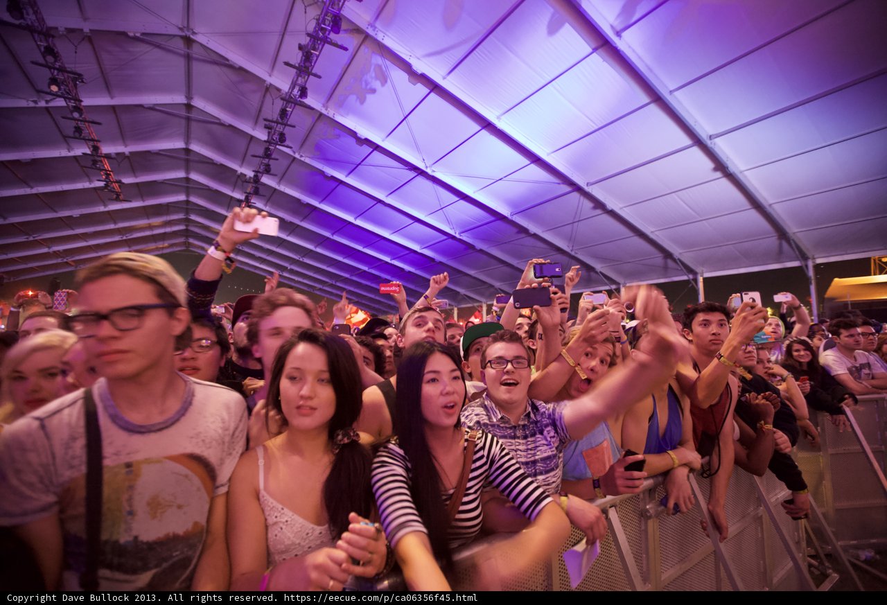 Phone-Lit Crowd