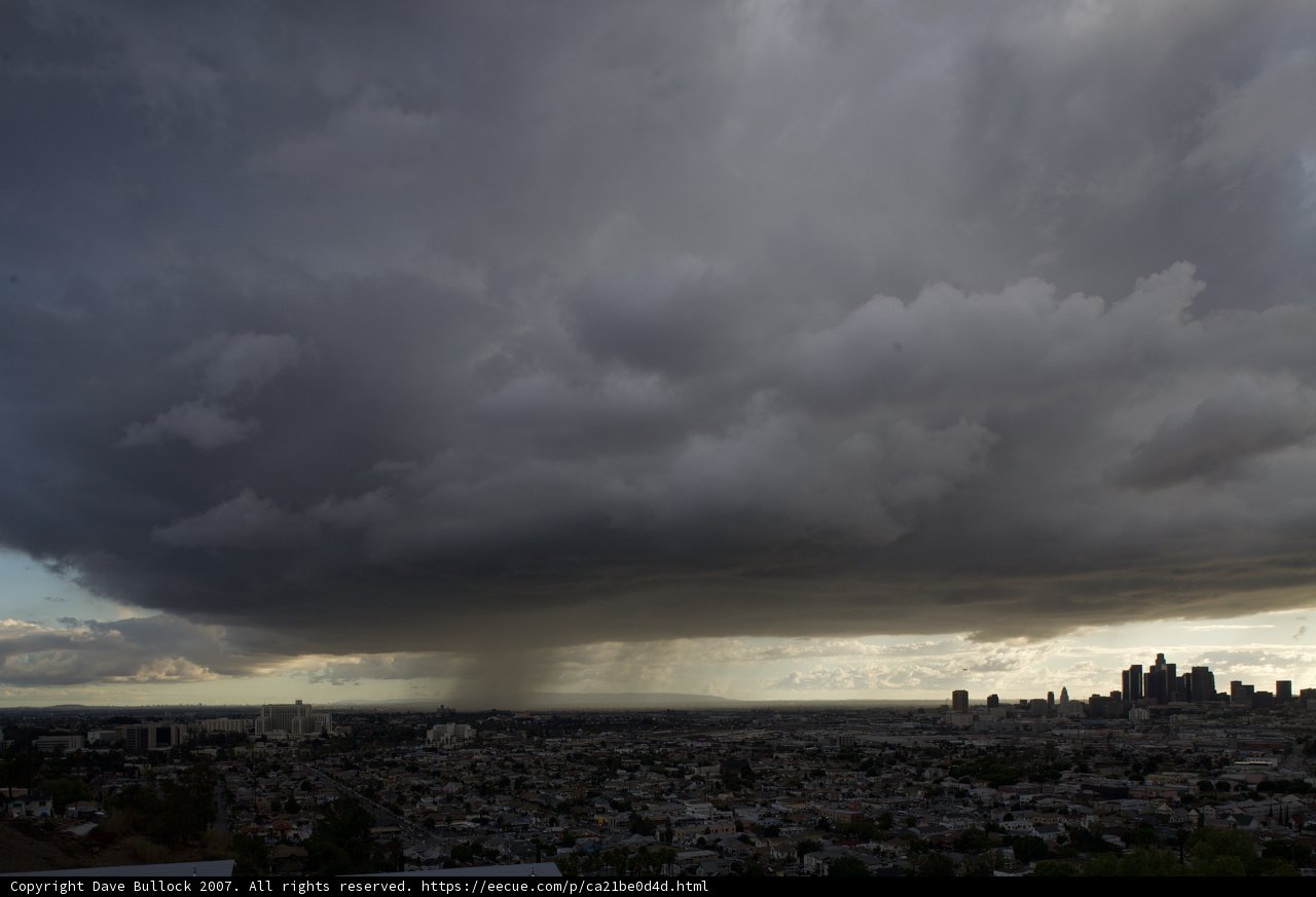 Storm Clouds Brewing Over Los Angeles Skyline