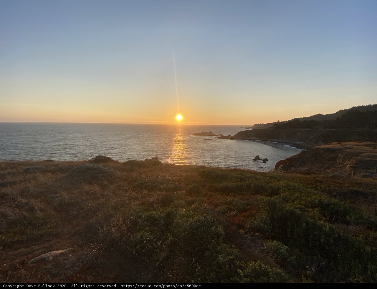 Panoramic Sunset Over the Pacific Ocean