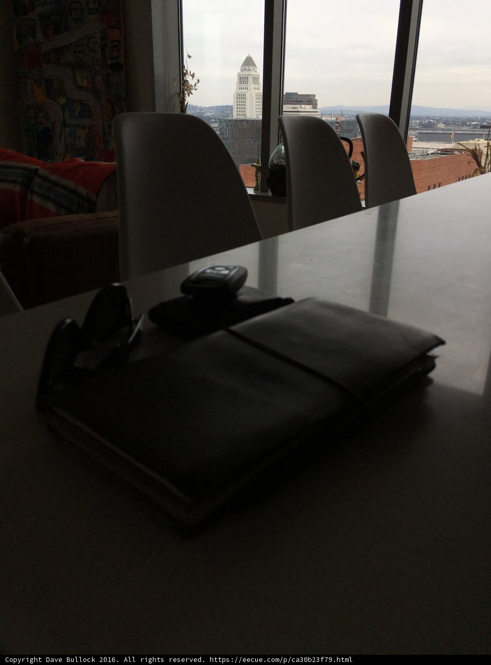 Black Leather Book on a Desk