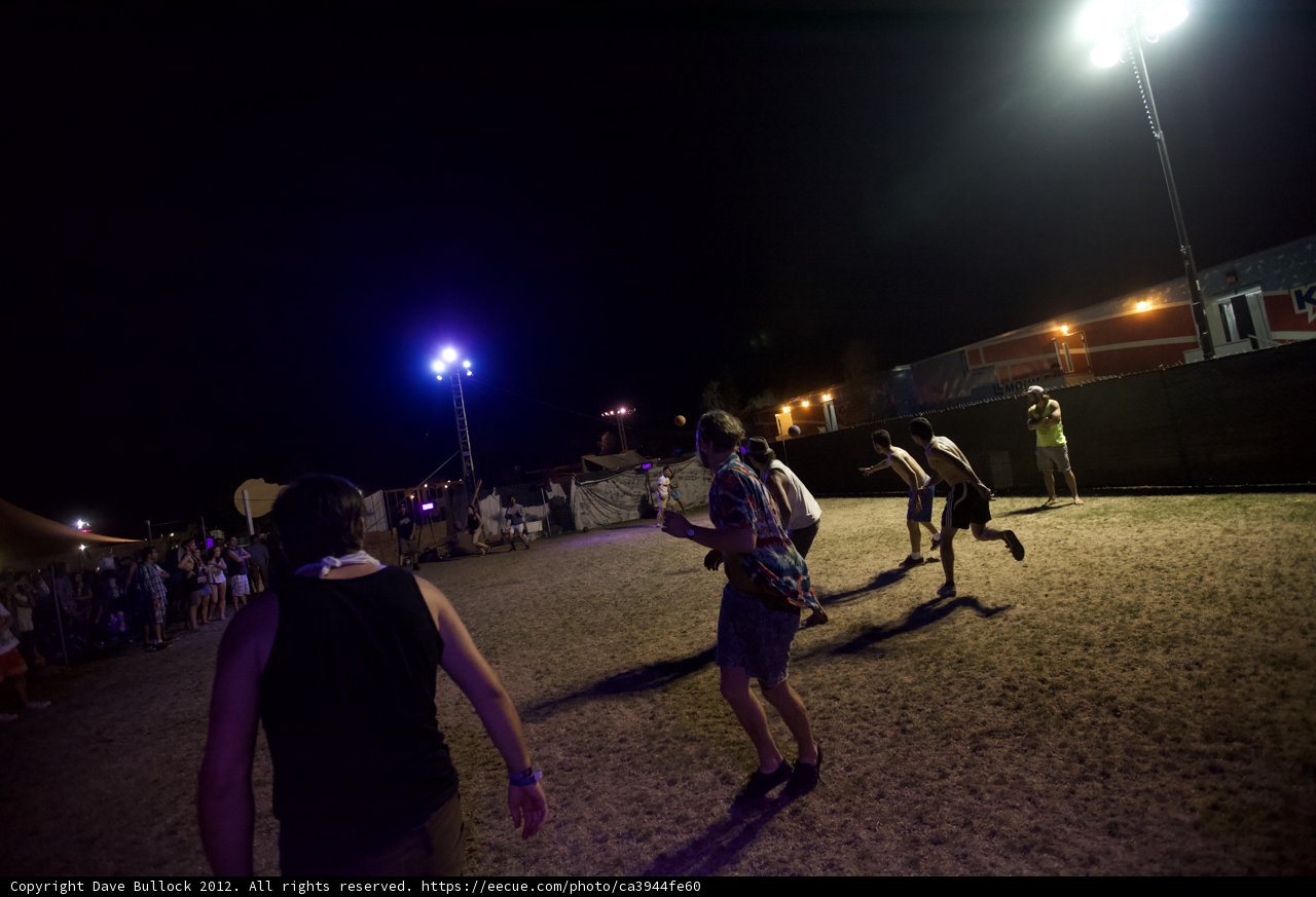 Nighttime Frisbee Game