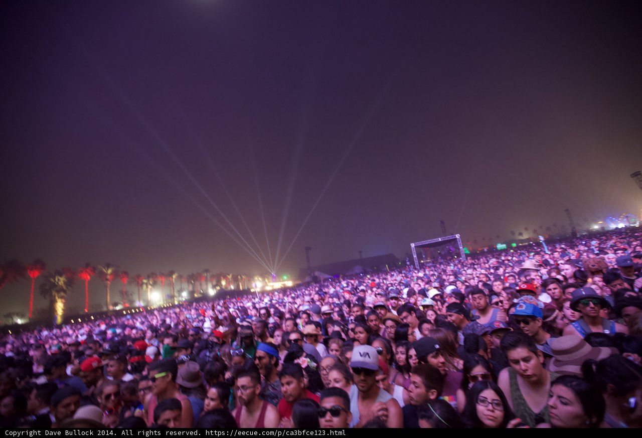 Coachella Crowd at Night
