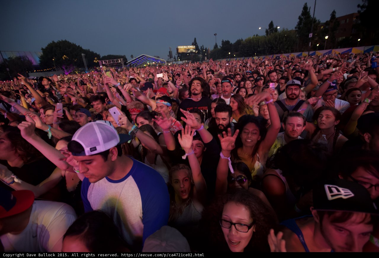 Crowd Blonde Woman Surprised