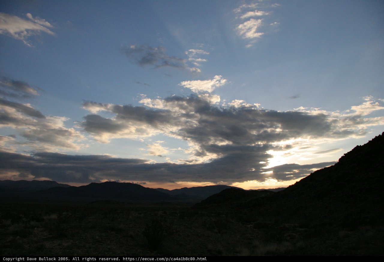 Majestic Sunset over the Desert Mountains