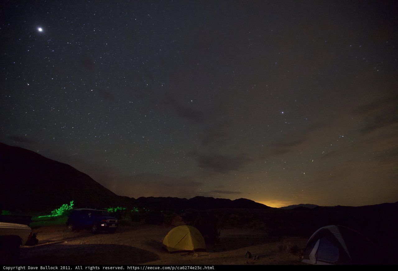 Camping Under the Starry Night Sky