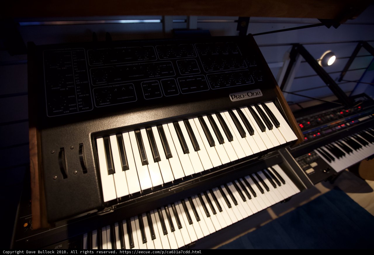 Electronic Keyboard and Synthesizer on Display