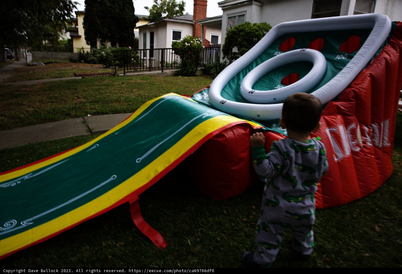 Wesley's Inflatable Slide Adventure