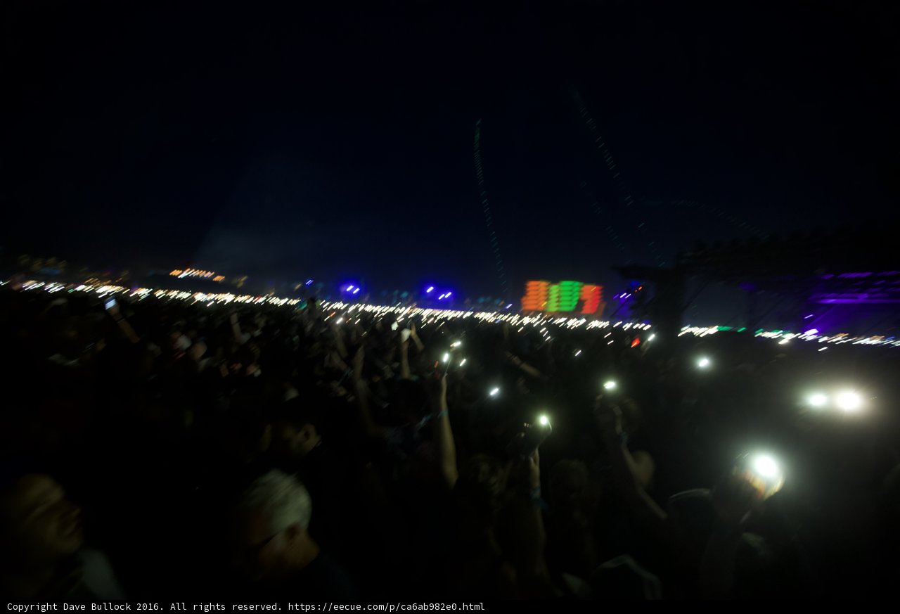 Phone lights up the night sky