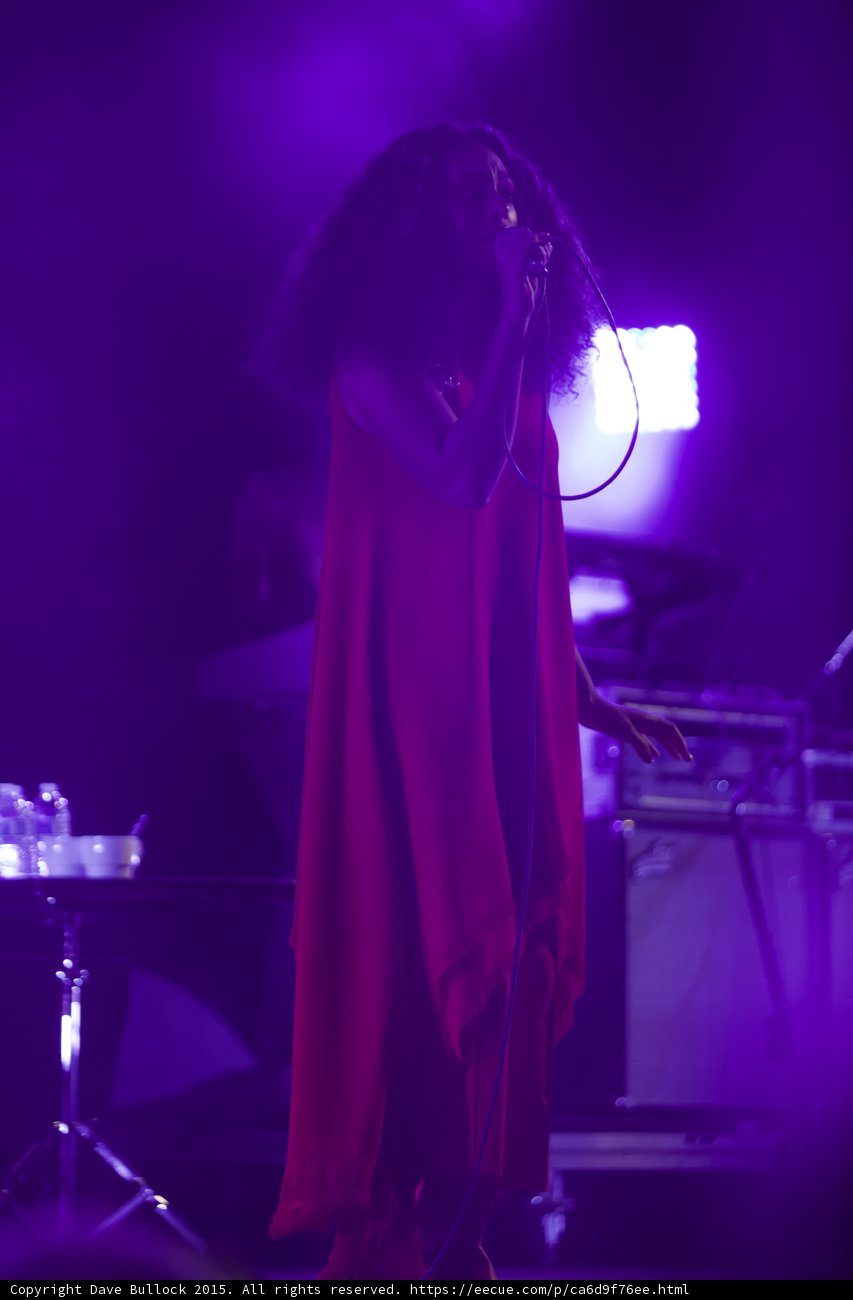 Solange Portrait Magenta Purple Light Hand Extended Cube Light