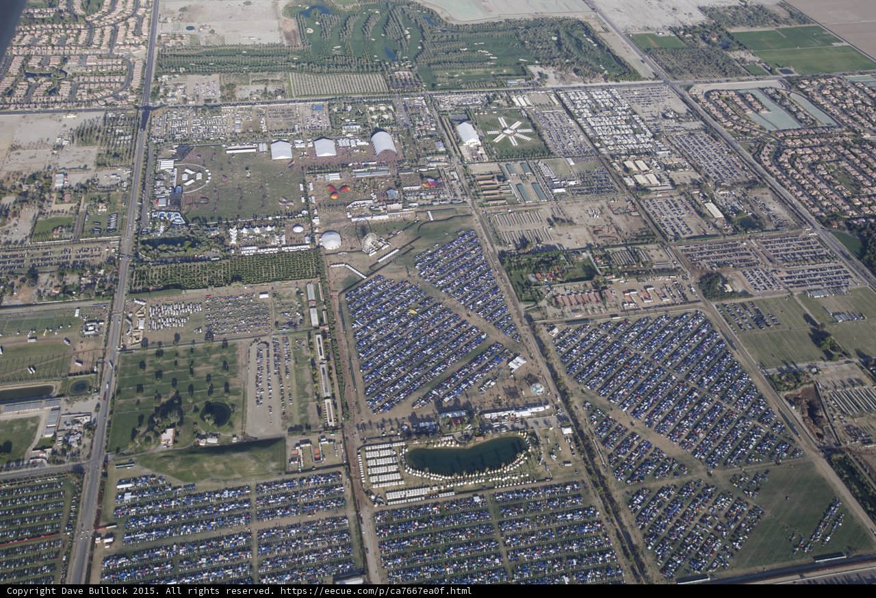 Aerial View of Coachella Valley Grass Field