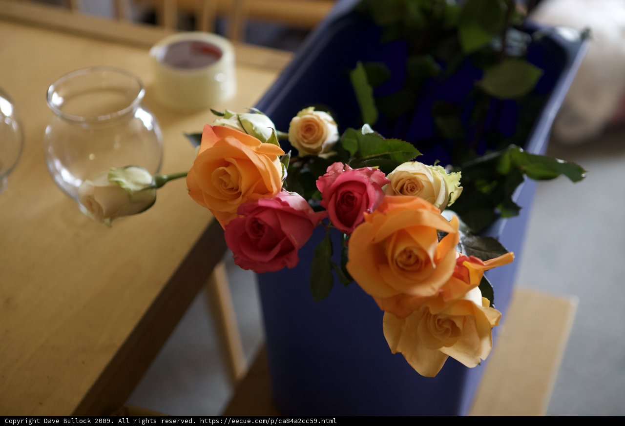 Flower Arrangement on the Wedding Table