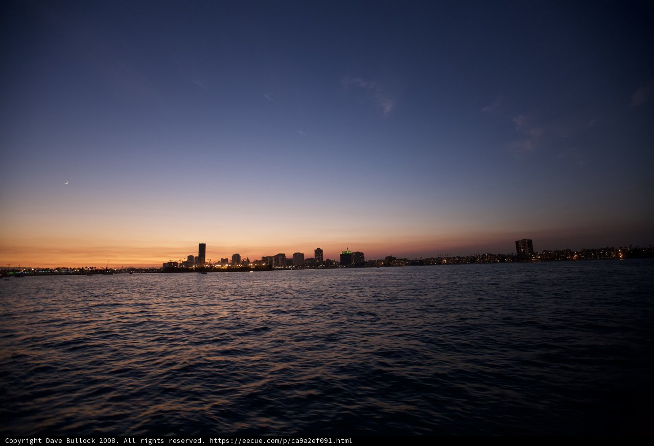 City Skyline at Sunset from the Water