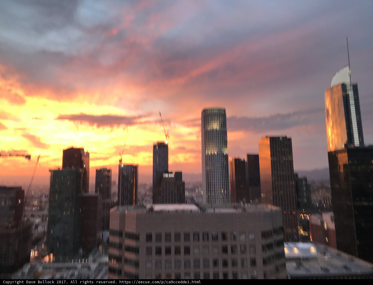 Cityscape Sunset from Above