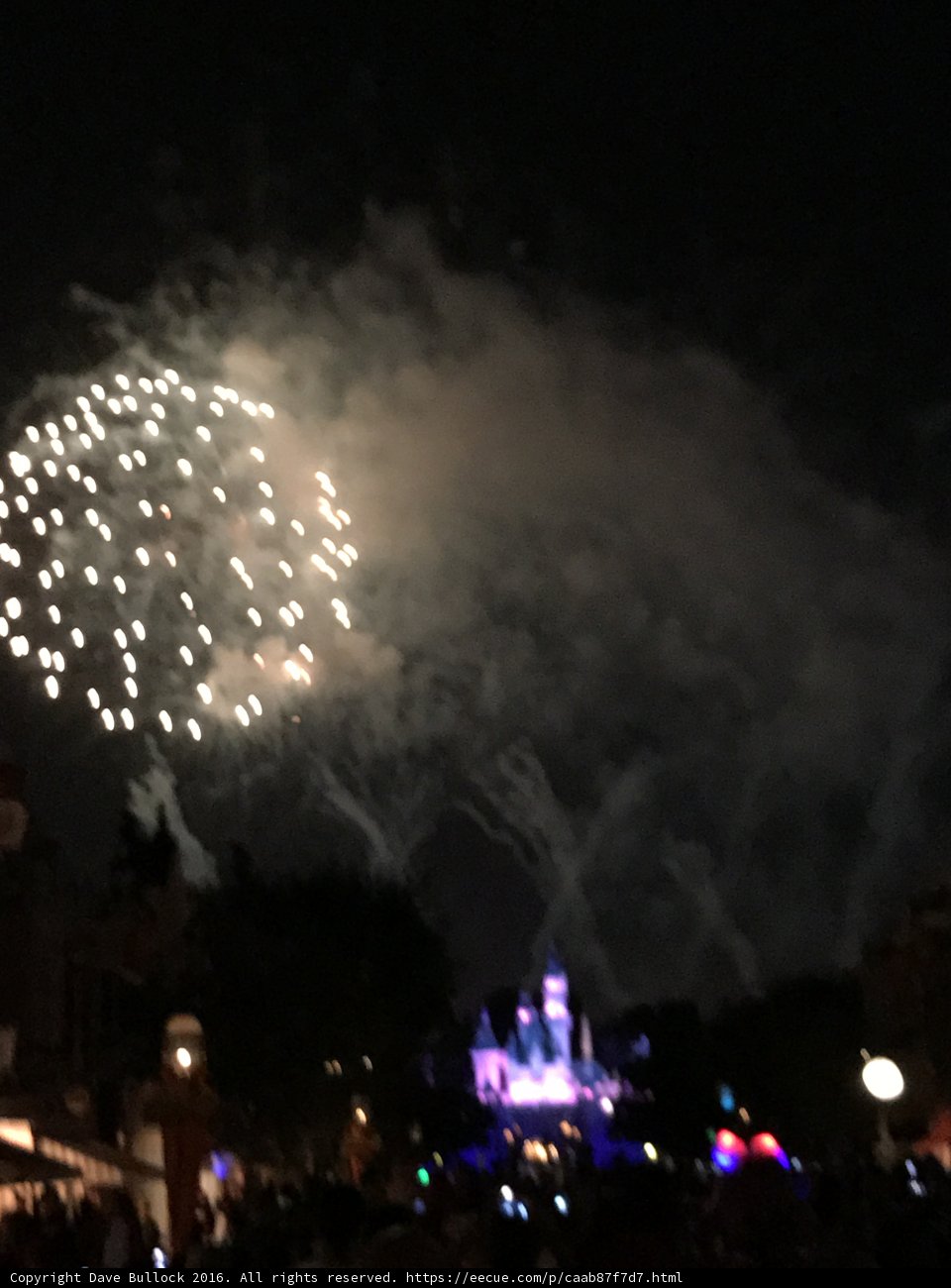 Spectacular Fireworks Display at Disneyland