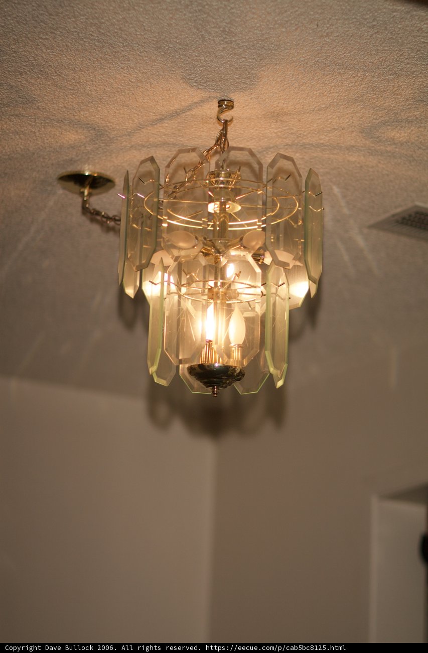Glittering Chandelier with a Hanging Light Fixture