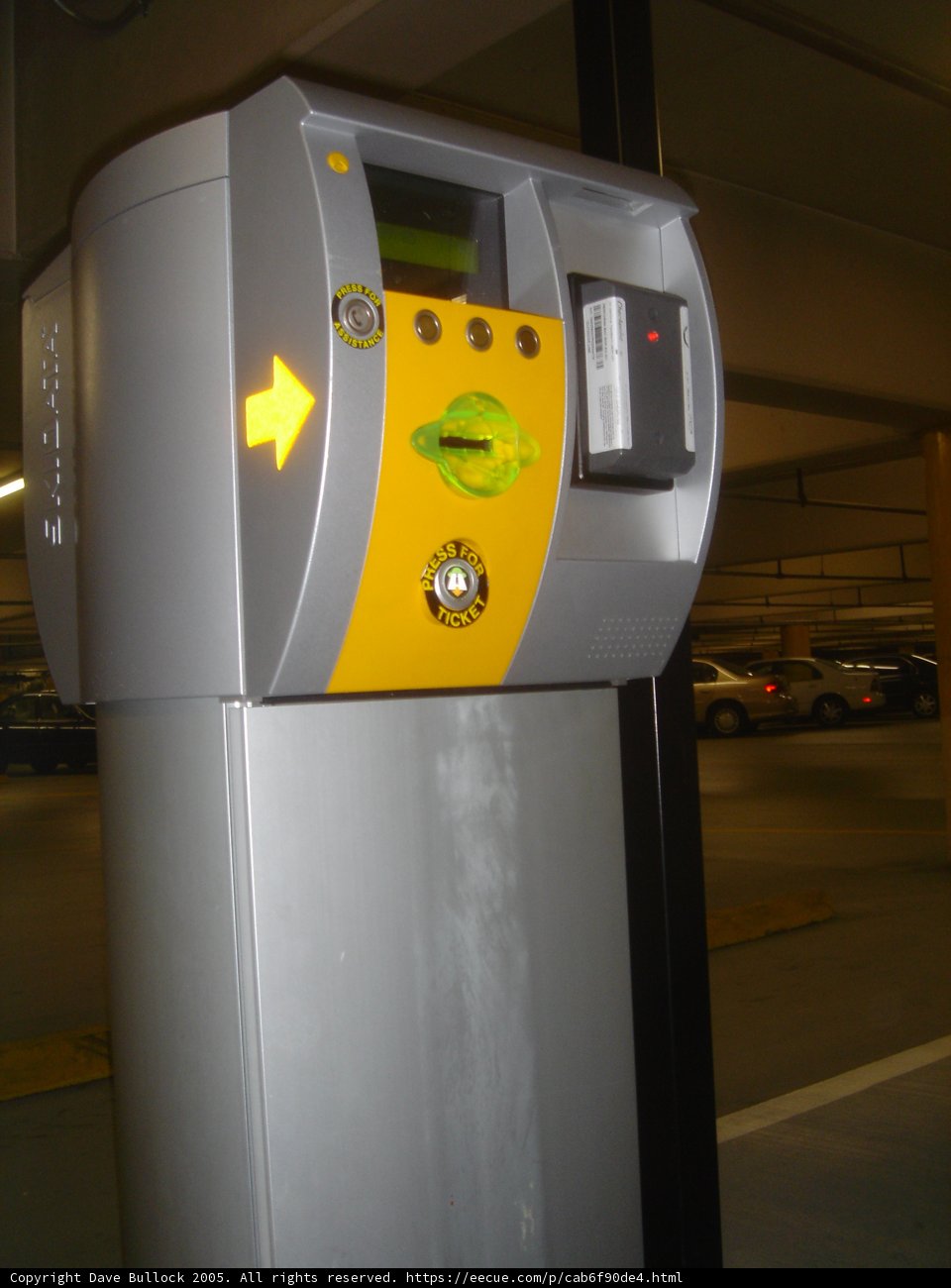 Yellow Arrow on a Parking Meter