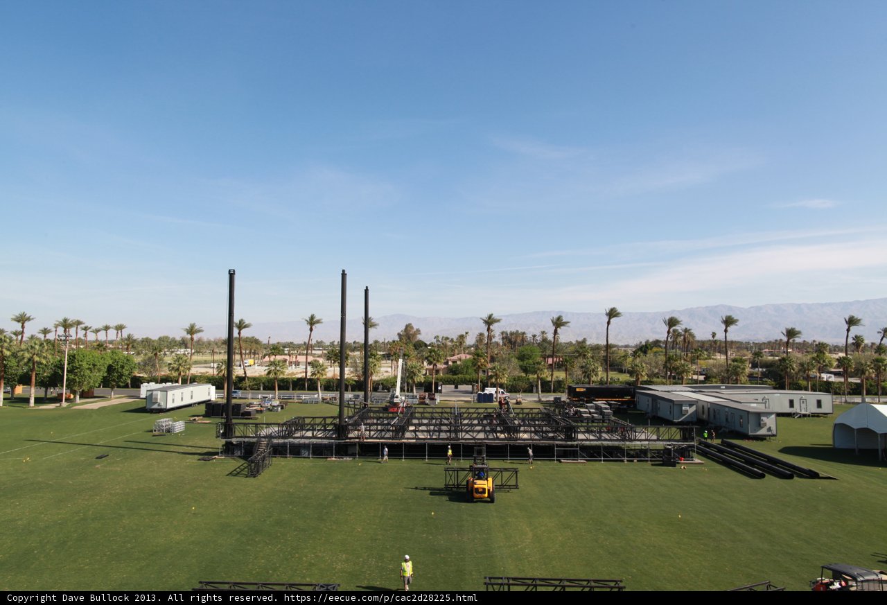 Stage amid a vast field