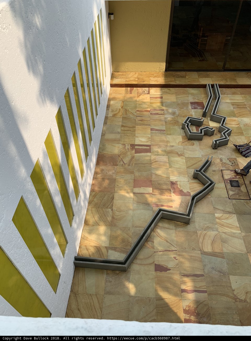 Courtyard with Striped Flooring