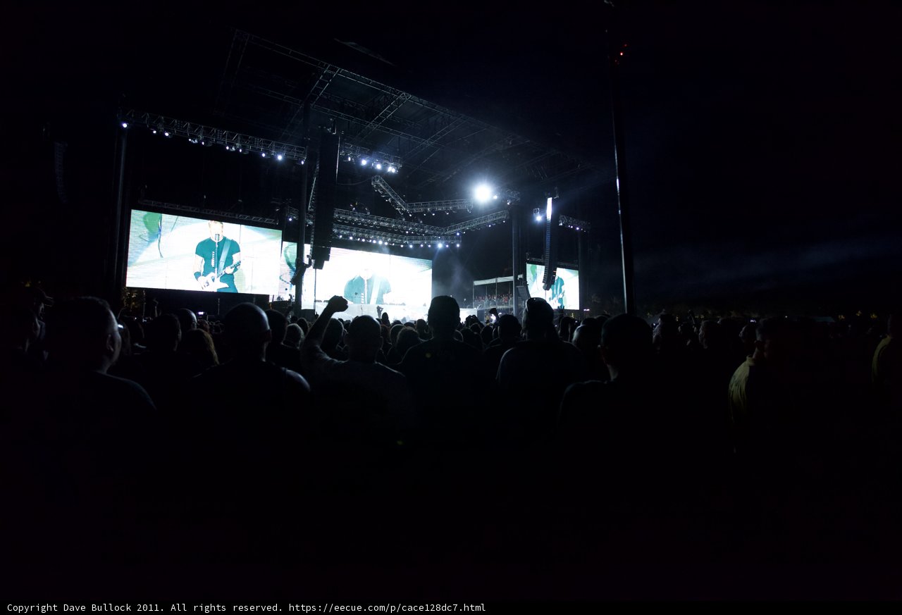 Big Four Festival Concert Crowd at Night Featuring James Hetfield