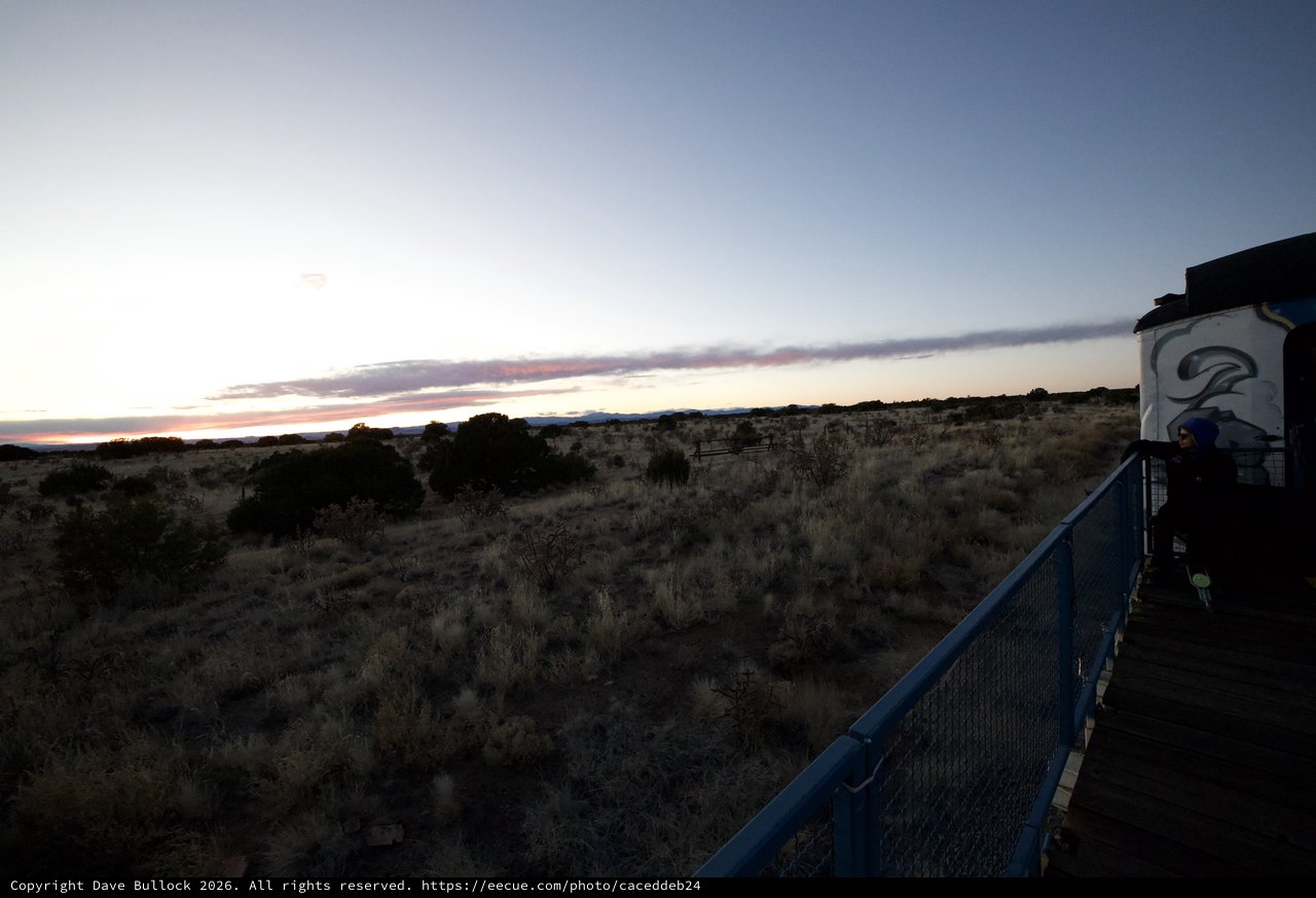 Desert Twilight at Southwestern Roadside Rest Stop