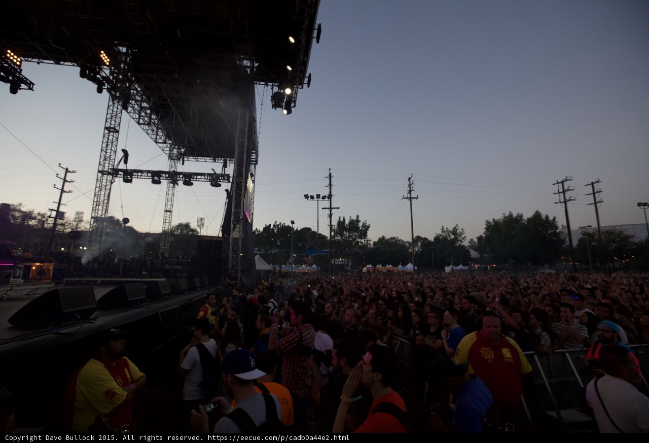 Smoky Stage Wide Crowd