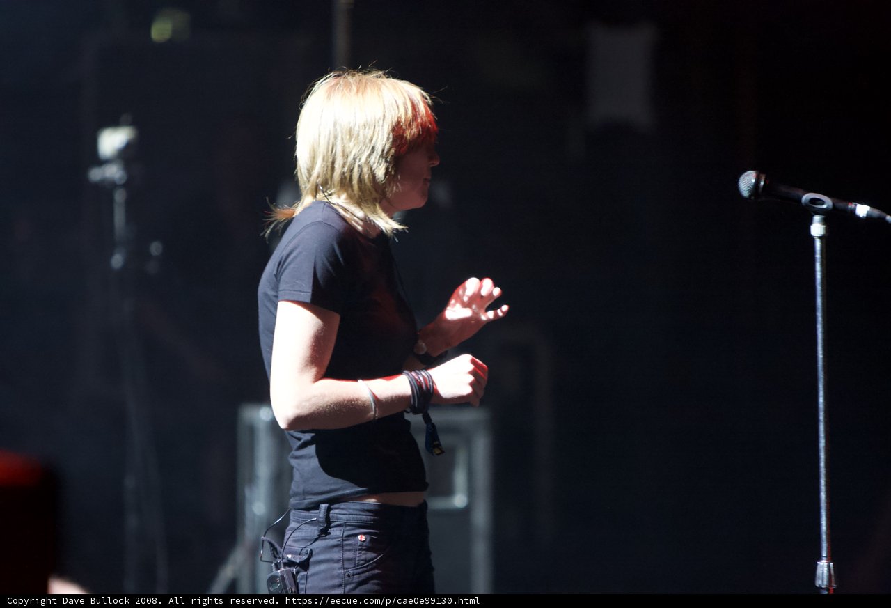 Live performance by a female singer at Coachella 2008