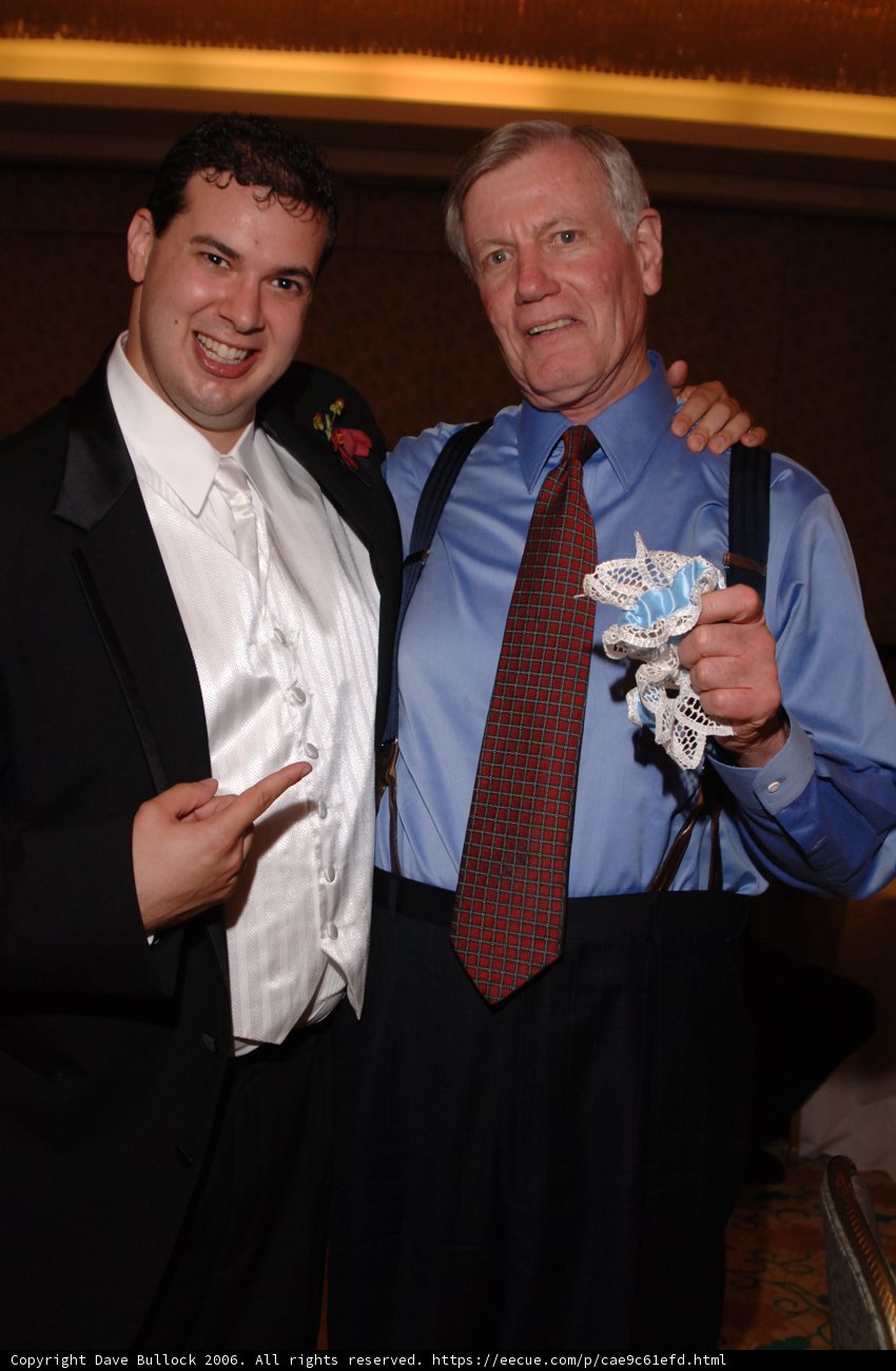 Best Man Poses with Groom for Wedding Shot