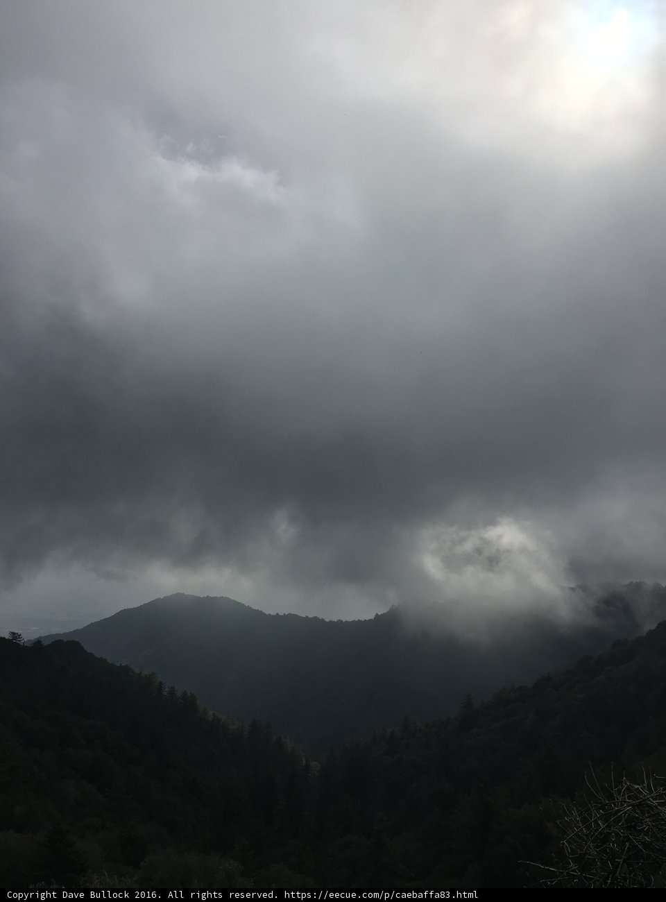 Sun breaking through the clouds