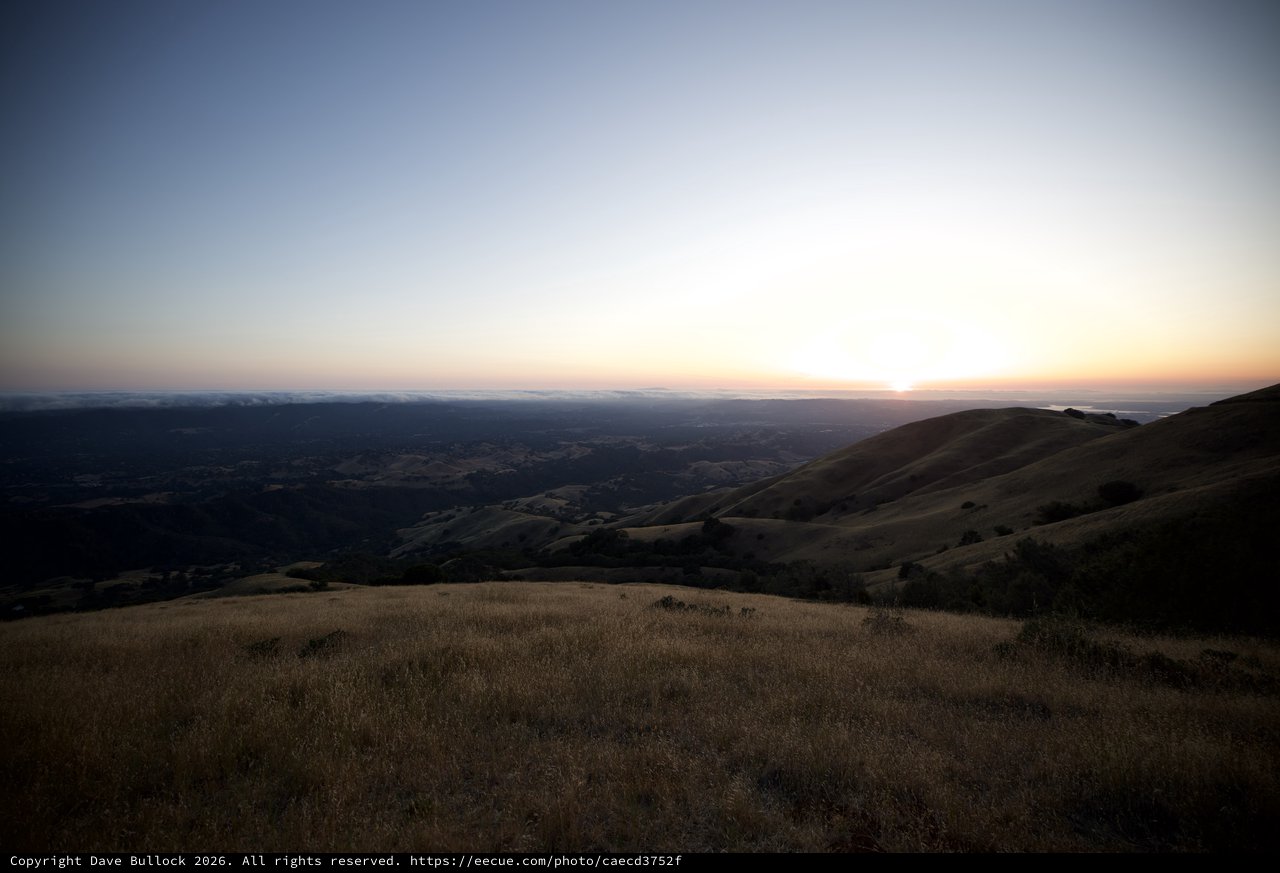 Golden Hills Sunset View from Mount Diablo