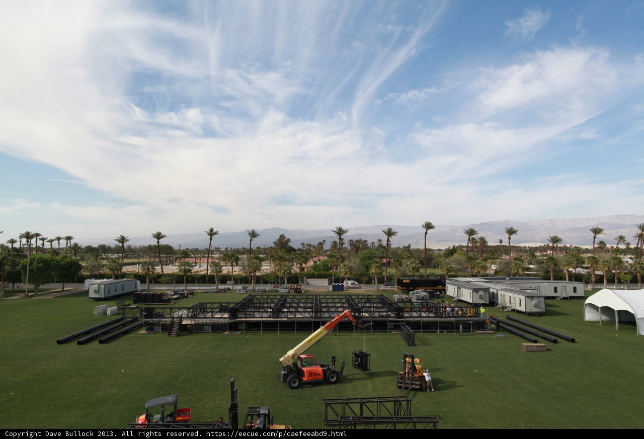 Coachella's Main Stage at Sunset
