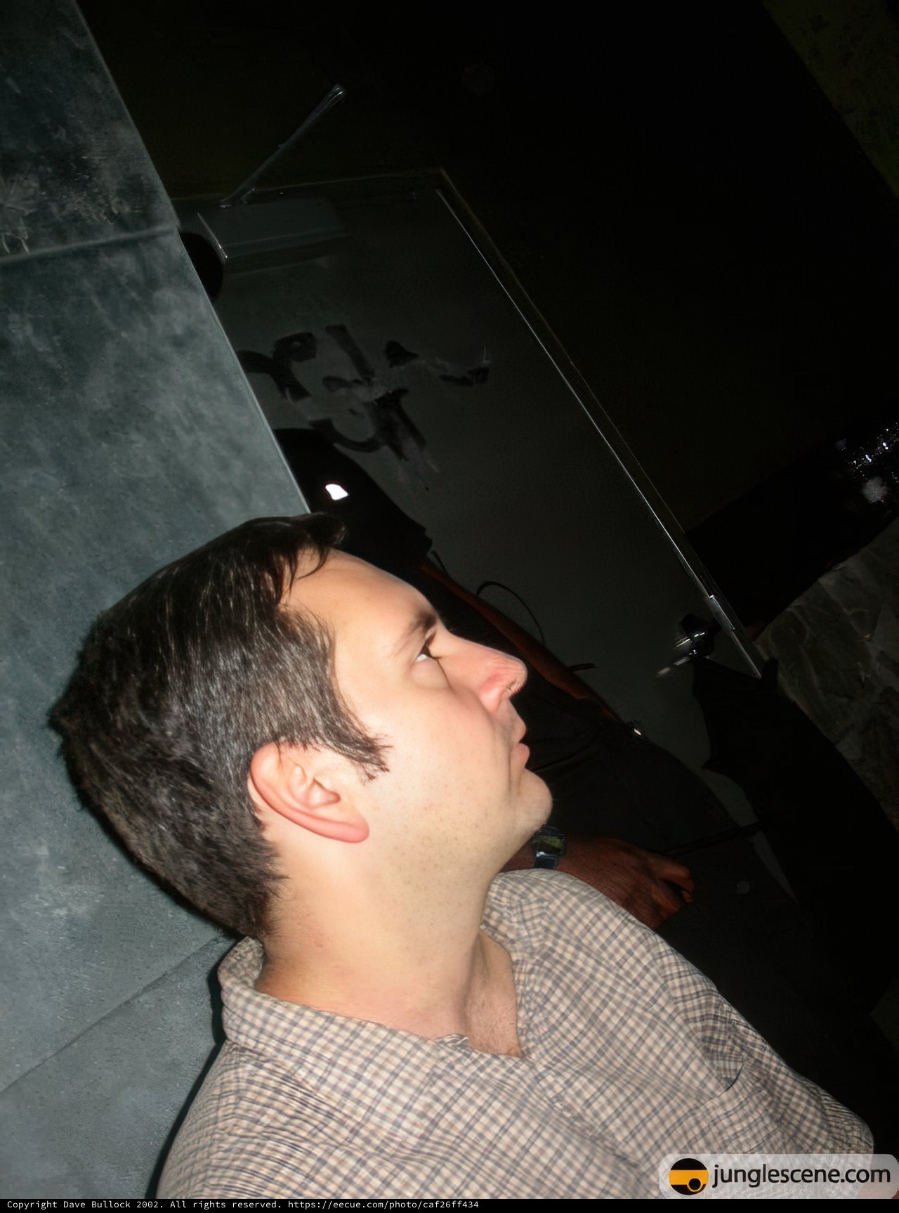 Man inspecting in the bathroom