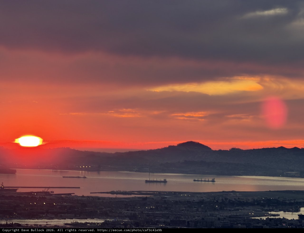 Golden Sunset Over San Francisco Bay