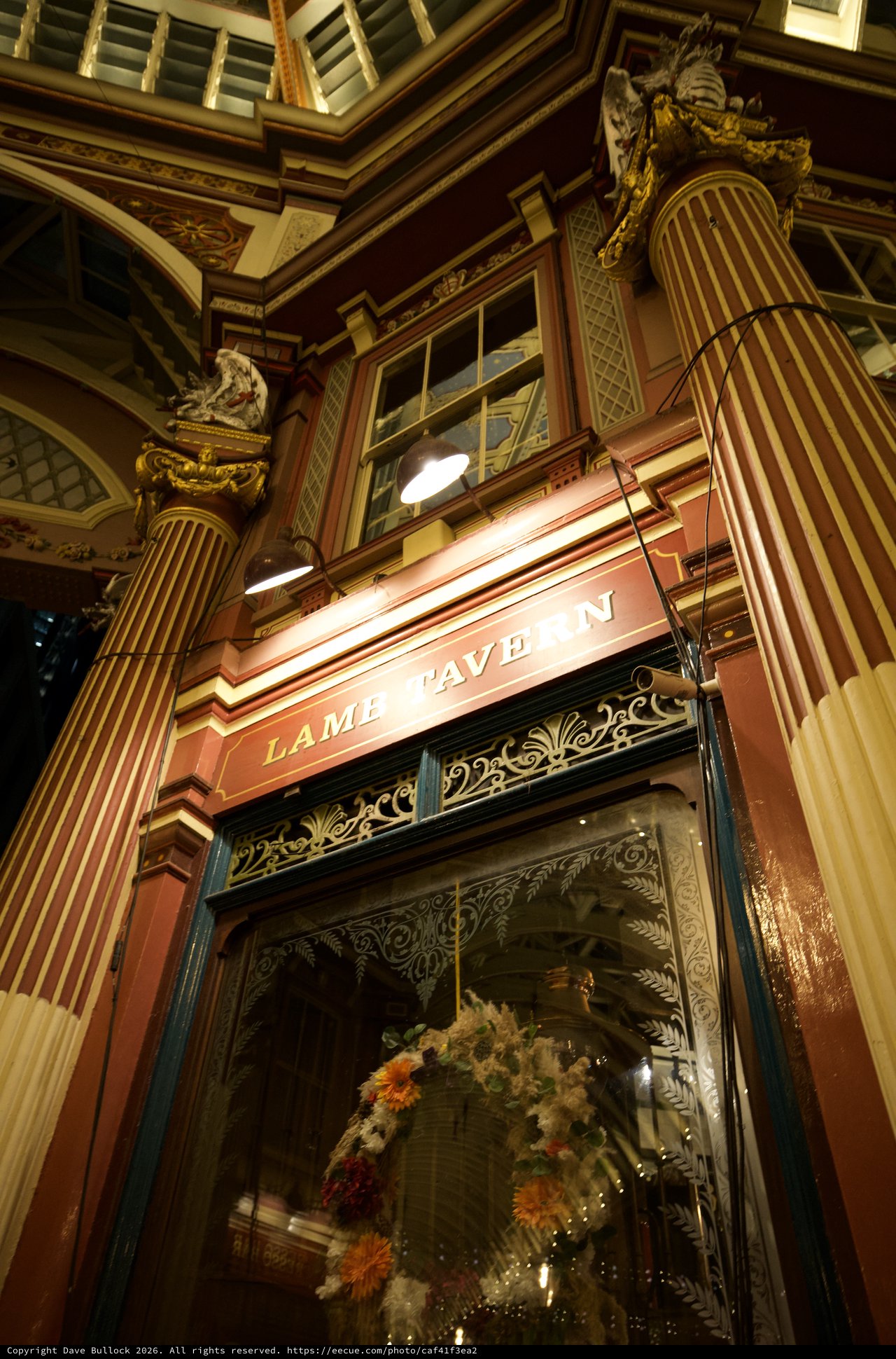 Ornate Victorian Arcade Entrance with Lame Tavern Sign