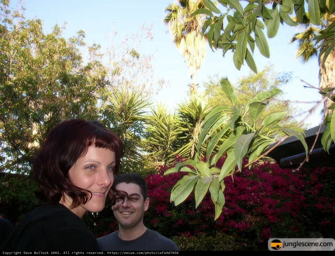 Outdoor Portrait with Tree and Shrubs