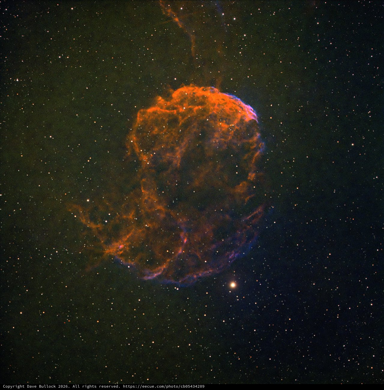 Jellyfish Nebula Supernova Remnant in Deep Space