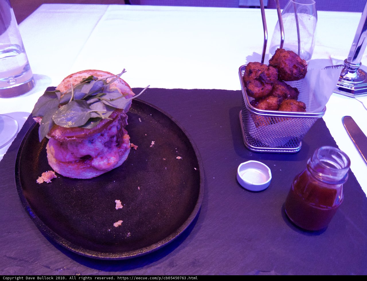 A Delicious Burger and Sides for Dinner