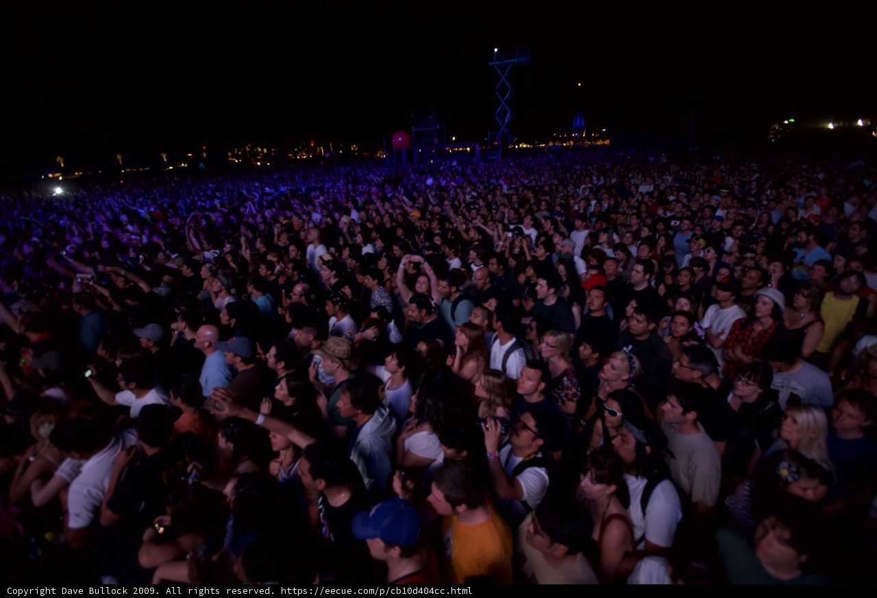 Coachella 2009: Nighttime Concert Crowd